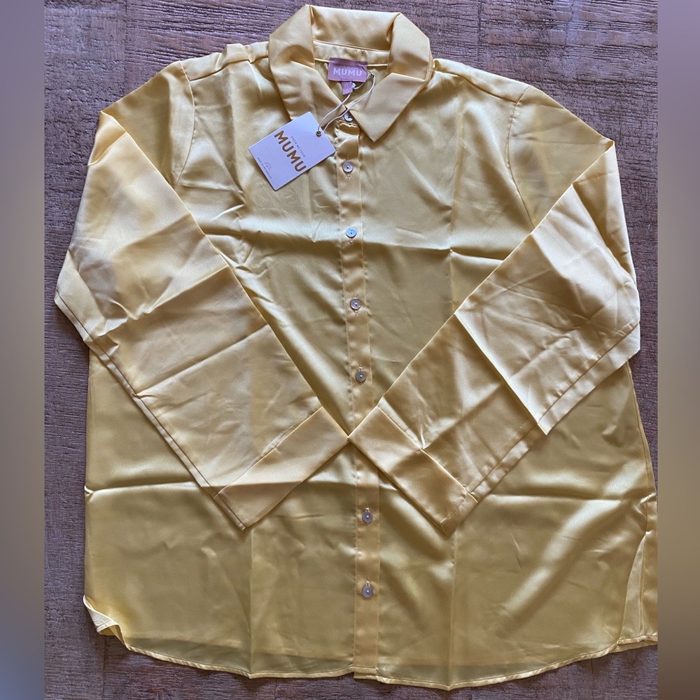 Show me your MUMU satin shirt